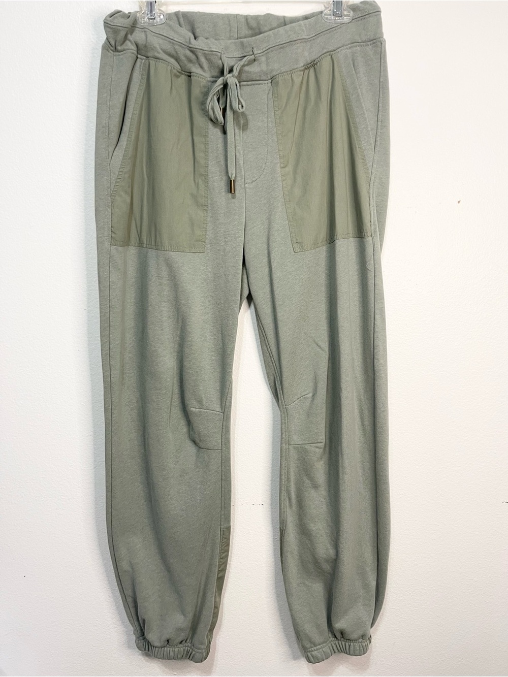 BearPaw Mixed Media Drawstring Jogger Pants Size Medium Waist 16”-18” Inseam 29”